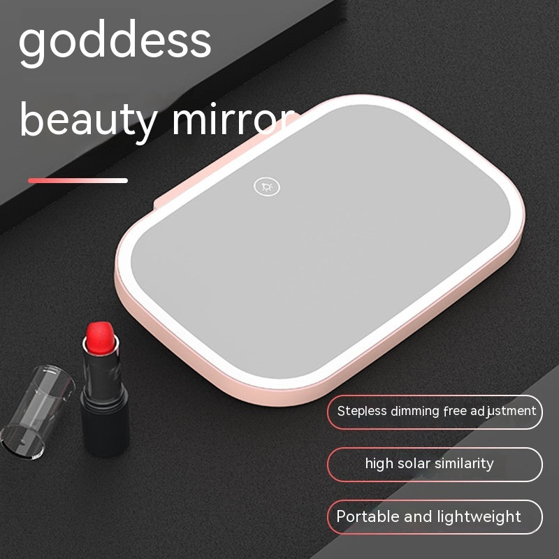 Car Portable Makeup LED Light Sun Visor Rearview Mirror Goddess Interior